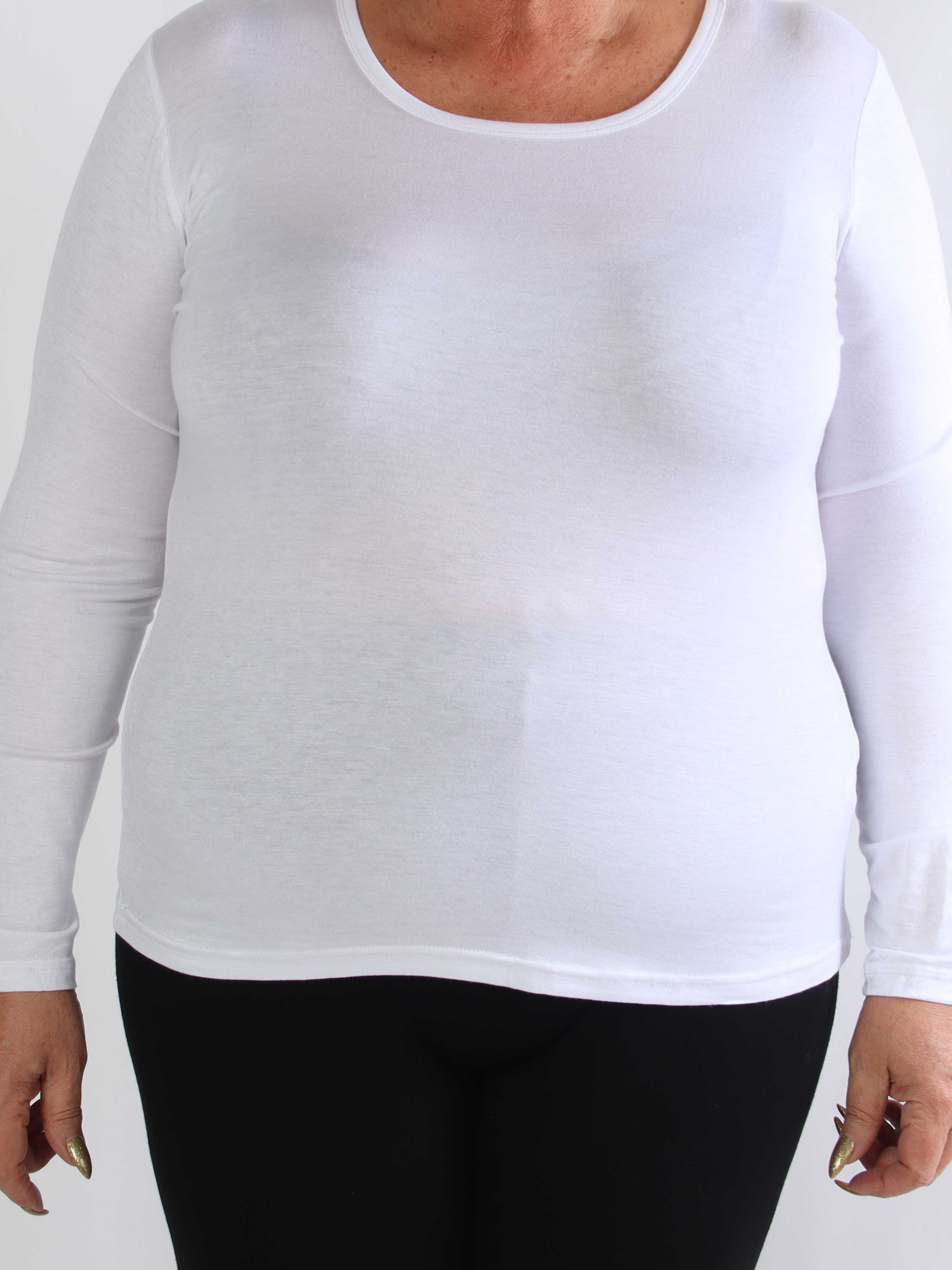 Othilia - Blød langærmet basis bluse